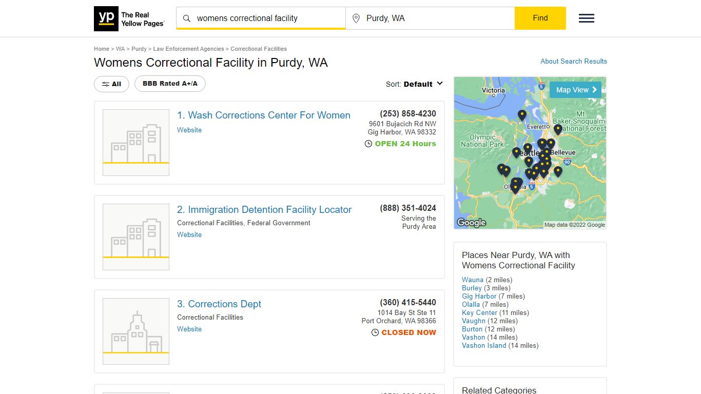 Womens Correctional Facility in Purdy, WA - yellowpages.com